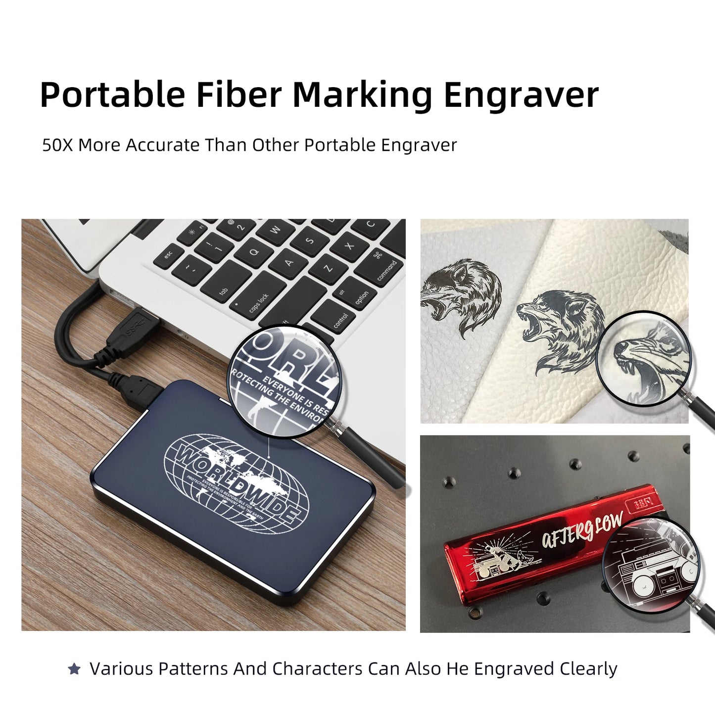 Desktop Mini Portable Fiber Laser Marking Machine Engraving Manufacturers For Metal Steel Laser Master Engraving Machine