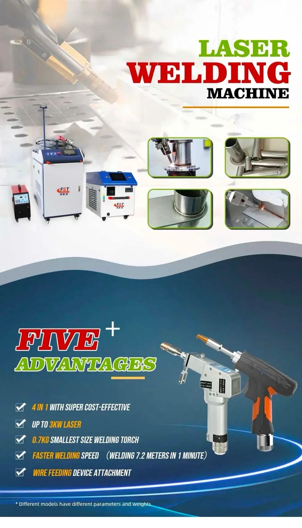 Fiber Laser Welding Machine 1000w 1500w 2000w 3000w Handheld Laser Welder Price For Stainless Steel Aluminum