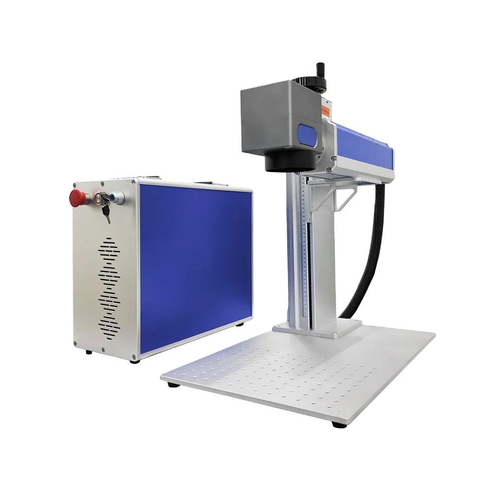 Fiber Laser marking machine with rotary for metals plastic marking personalized name necklace portable desktop machine