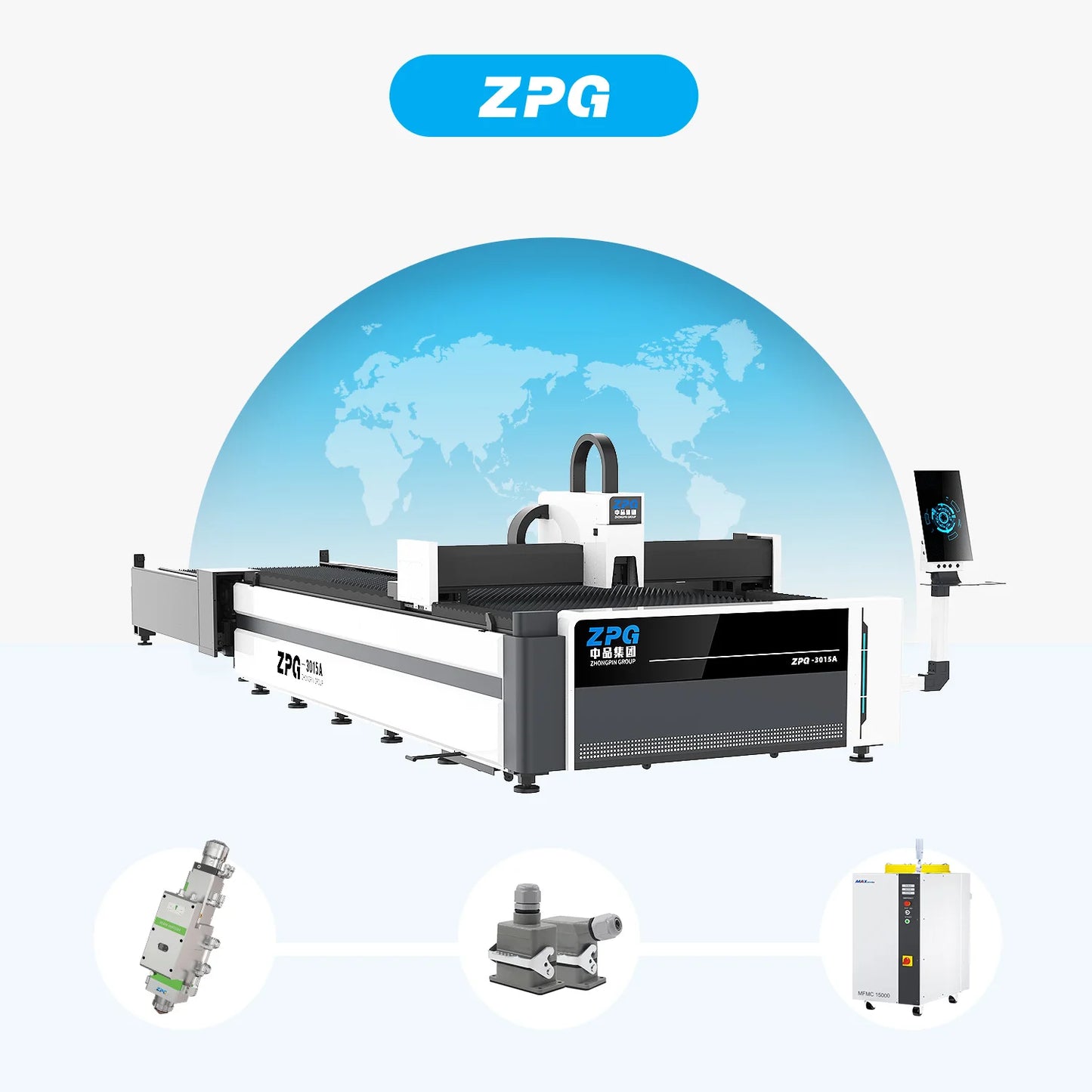 Cnc Fiber Laser Cutting Machine 1000w 2000w 3000w with Switching Platform