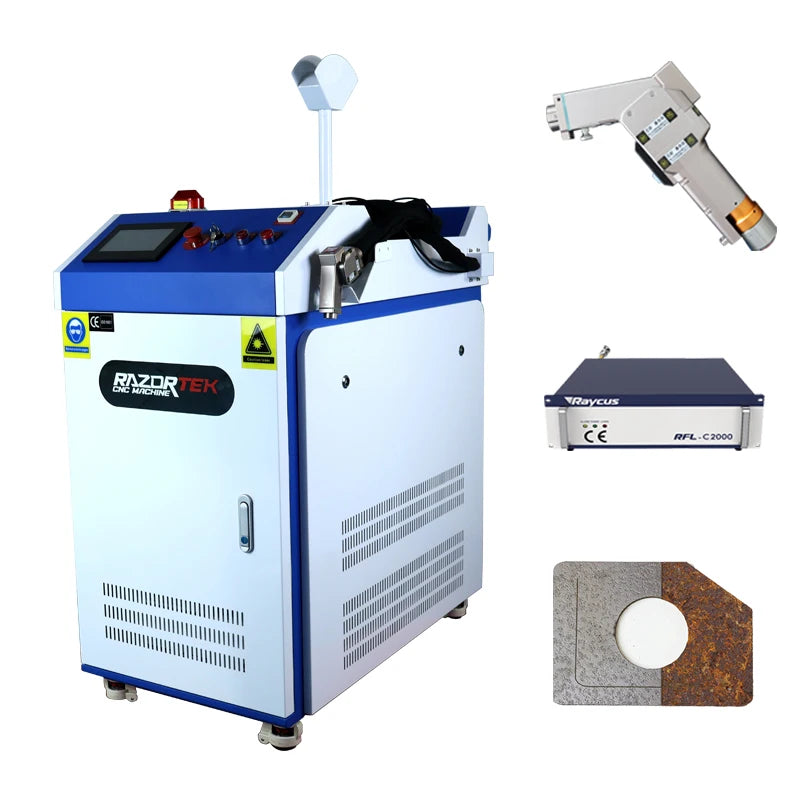CW Continuous Fiber Laser Cleaner 1500W 2000W 3000W Laser Cleaning Machine for Welding Marks Rust Paint Removing Machine