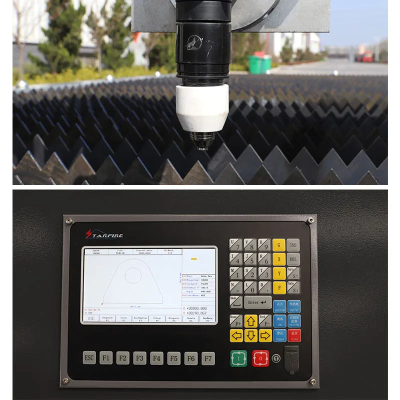 Factory price gantry plasma flame cutter metal sheet cut 50 60 80 100 cnc table plasma cutting machine with compressor