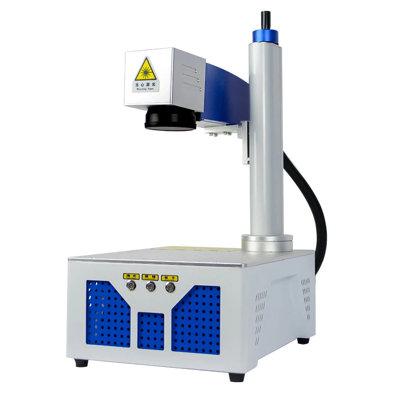 Desktop mini Fiber Laser Marking Machine upgrade Rolling roller axis 20W 30W 50W  Metal Engraving Machine