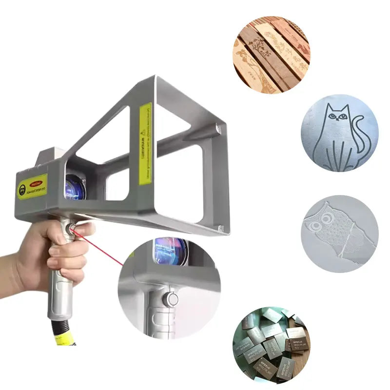 CNC LY High Quality Top Fashion Handheld Portable Mobile 20W 30W 50W Pulse laser marking machine For Metal Plastic Wood