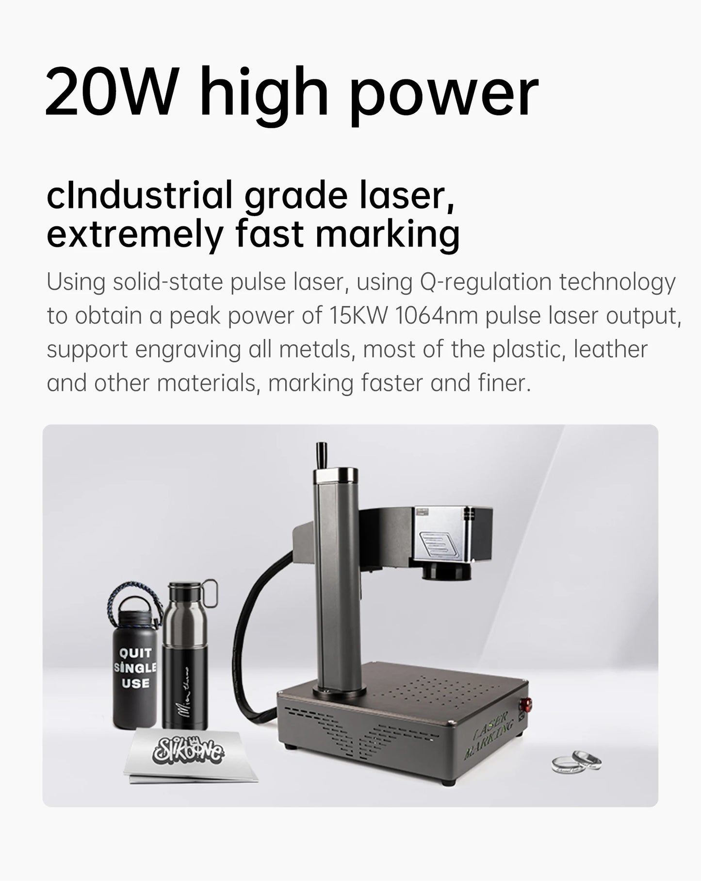Daja Portable 20W/30W Laser Engraving Machine Metal Laser Cutting Machine Fiber Laser Marking Machine