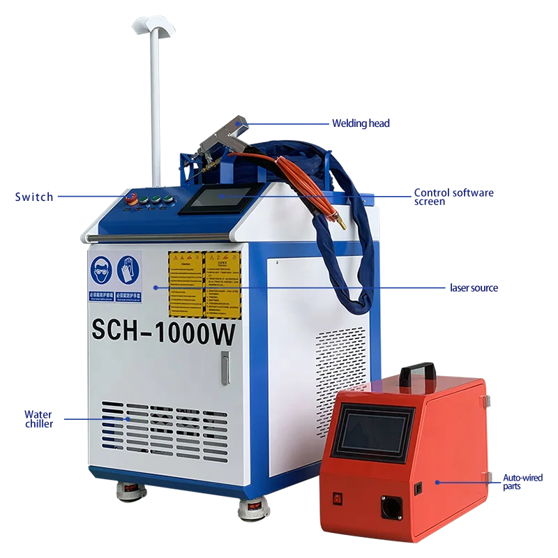 Bluetimes portable  max 1000w 1500w 2000w 3000w handheld laser welding machine 3in 1 for metal