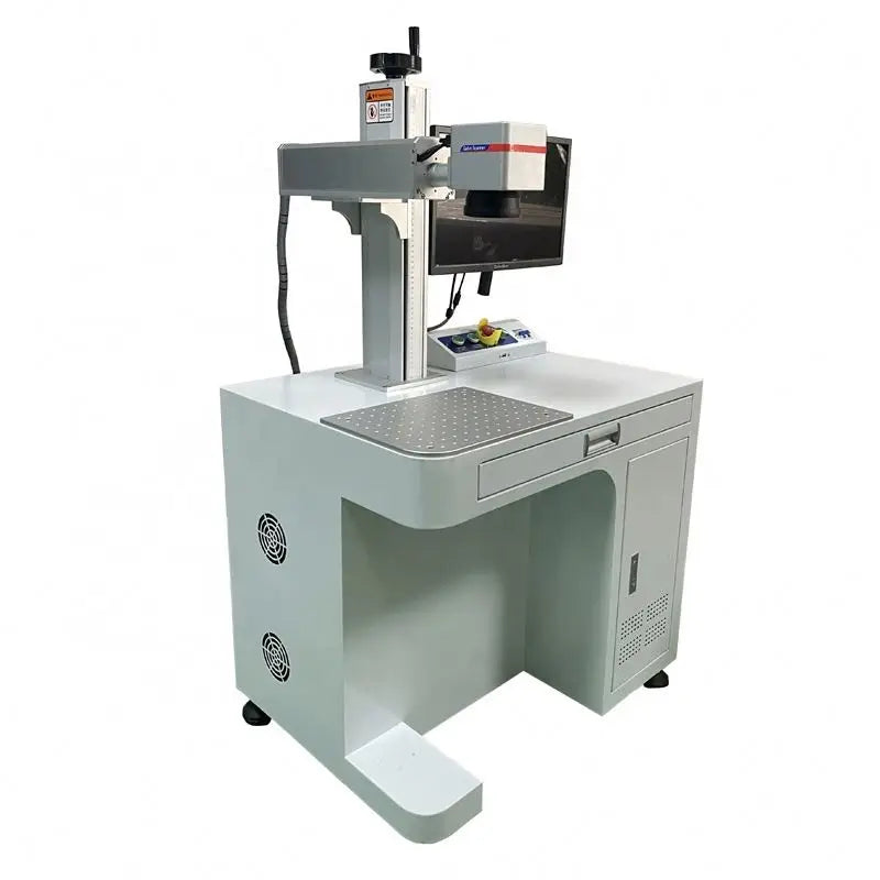 Fiber Enclosed Laser Marking Machine With Fully Safety Cover And Sensor Door 30W 50W