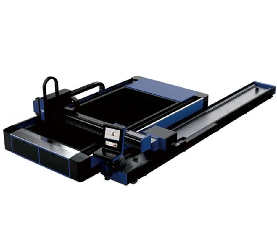 Fiber laser cutting machine 2000w metal tube cutter with exchange platform