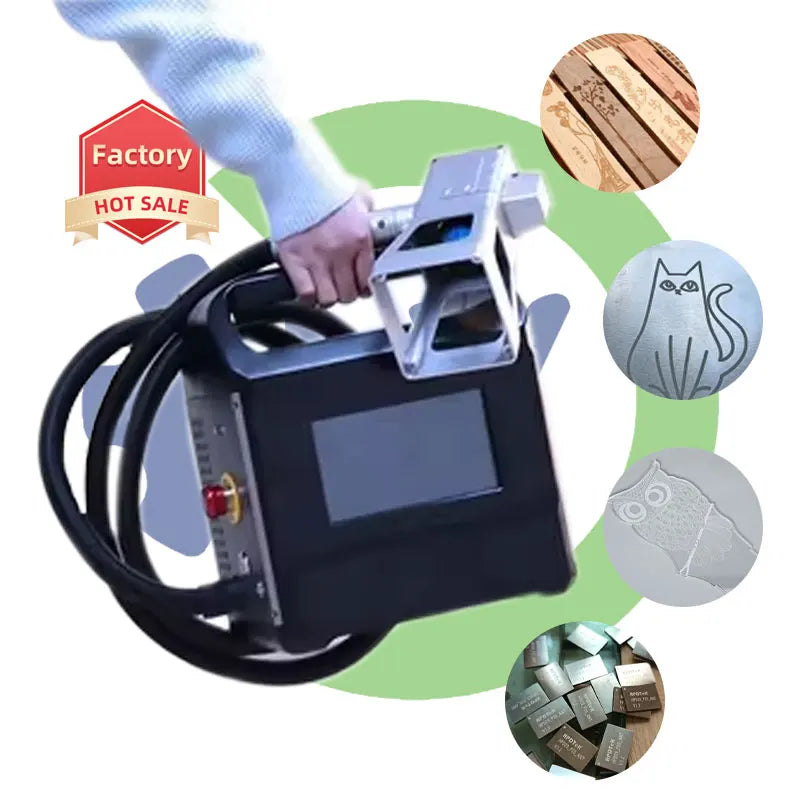 CNC LY High Quality Top Fashion Handheld Portable Mobile 20W 30W 50W Pulse laser marking machine For Metal Plastic Wood