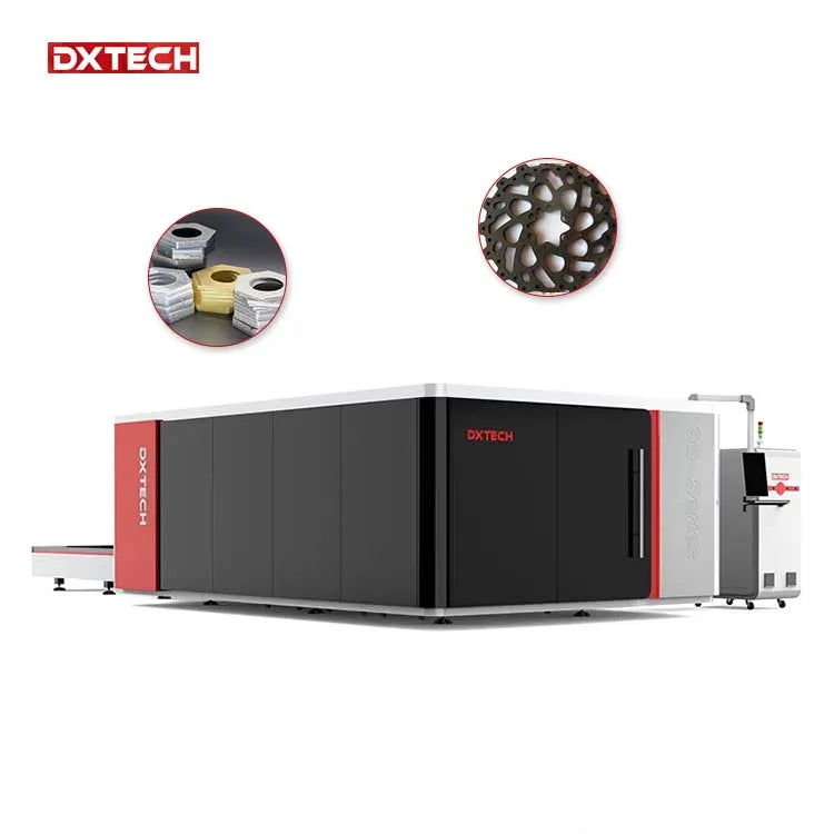 Dxtech 4*2m metal sheet fiber laser cutting machine high power 20KW factory price
