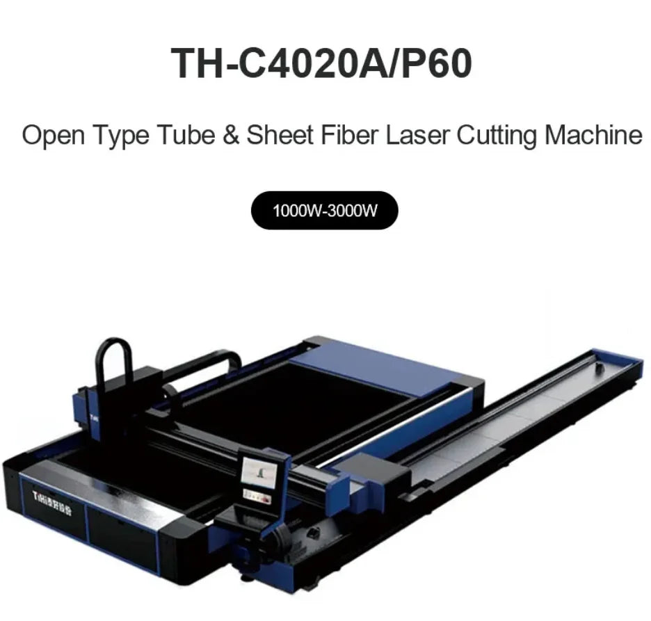 Fiber laser cutting machine 2000w metal tube cutter with exchange platform